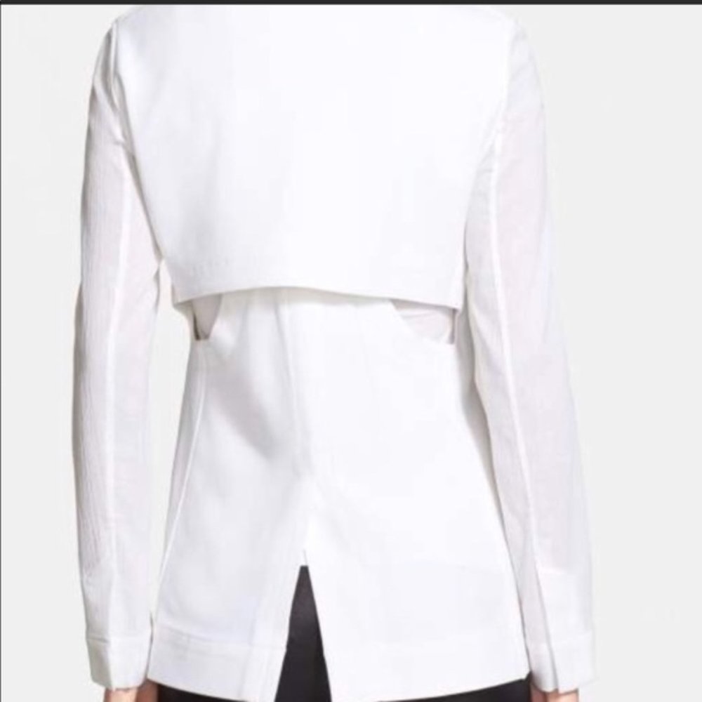 HELMUT LANG White Blazer Jacket SZ 4 SM EUC